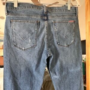 Hudson Jeans Krista Super Skinny Blue Denim Cropped Mid Rise Stretchy